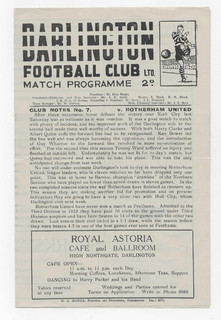 1948/49 Division 3 North DARLINGTON v. ROTHERHAM UNITED