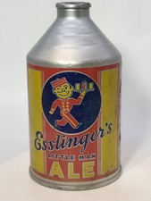 Esslinger's Little Man Ale Crowntainer Cone Top Beer Can 1940s IRTP