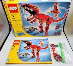 LEGO 4507 Prehistoric Creatures Box & Manual Only Missing 3 Pieces Designer Set