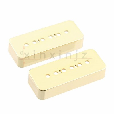 Set of 2 P90 SoapBar Guitar Pickup Cover Gold Plated 50mm & 52mm #qm