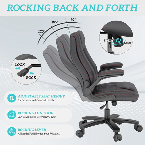 Big and Tall Office Chair Executive Desk Chair with Footrest High Office Chair - Picture 44 of 58