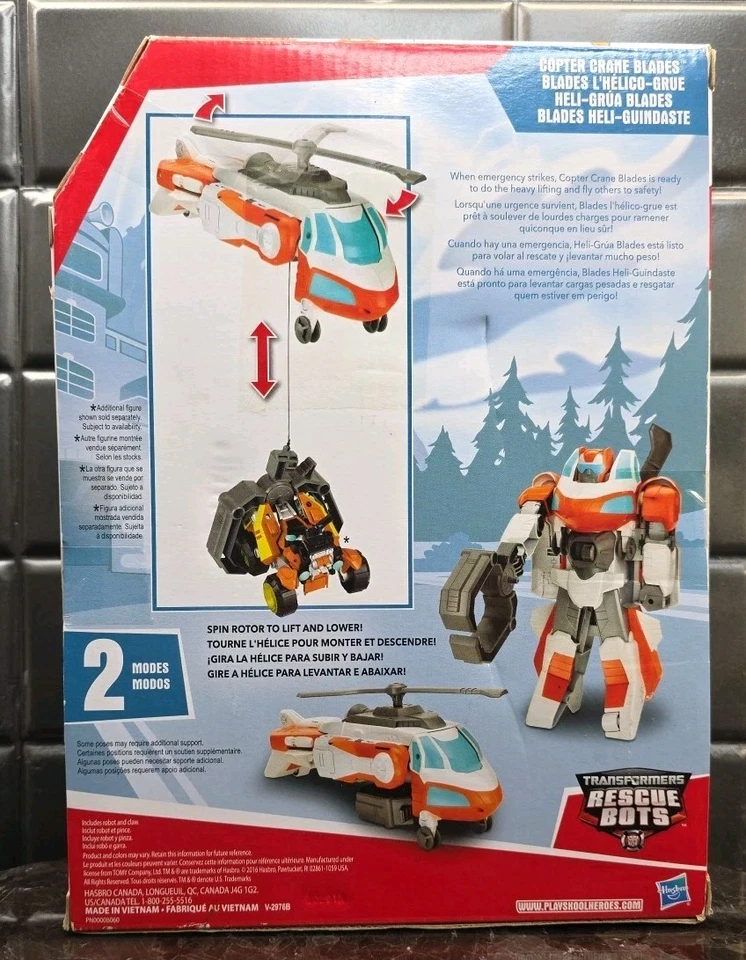 Playskool Heroes Transformers Rescue Bots Copter Crane Blades Figure C0287 - Image 2 of 4