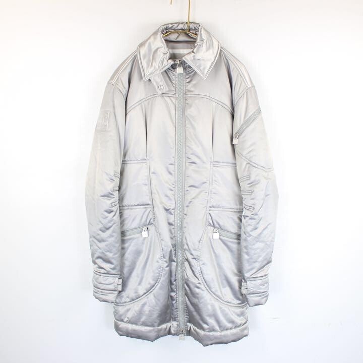 Chanel 04A Sport Line Coco Mark Cotton Jacket Coat Silver Chanel 04A Sport Line Coco Mark Cotton Jacket Coat Silver