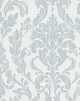 Marburg Tapete Vlies Nabucco Floral Ornamente Glanz Weiß Blau 58036 Tapeten (5,6