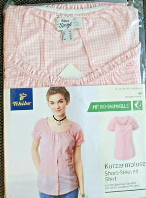 ´´´  Kurzarmbluse Aus Bio-Baumwolle GR. 42 Tchibo   ´´´