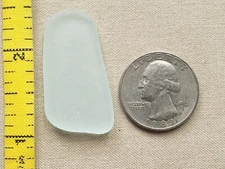 GENUINE BEACH SEA GLASS SURF TUMBLED SEAFOAM LIGHT GREEN FOAM OCEAN PENDANT V1