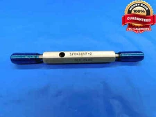 3/8 24 NF 2 SET THREAD PLUG GAGE .375 .3750 GO NO GO P.D.'S = .3479 & .3446