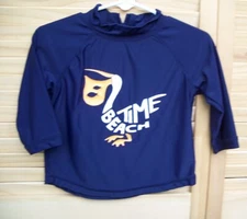 BABY GAP Navy Blue Pelican Swim Shirt~Rash Guard~Size 6-12 months~L/S~6M to 12M~