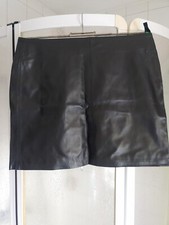 Echt Leder Rock Mini v. Crazyoutfits schwarz  US Größe 28 = 58/XXXL durchgeh. RV