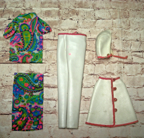 Vintage Barbie Francie Mod 60er Original Puppenkleidung LEDER LIMELIGHT 1966 1269 KCR