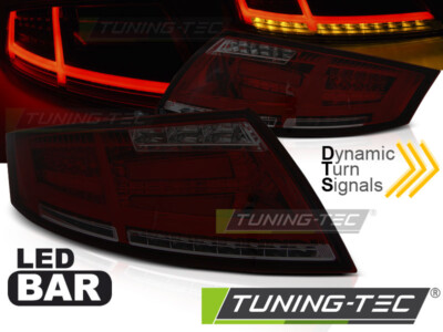 Voll LED Lightbar Design Rückleuchten für Audi TT 8J 06-14 rot/rauch mit dynamis
