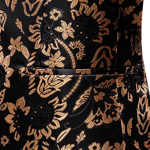 Para Hombres Floral Esmoquin Cena Chaqueta Calce Regular Chal Solapa Paisley Baile de graduación Fiesta Traje - Imagen 39 de 236