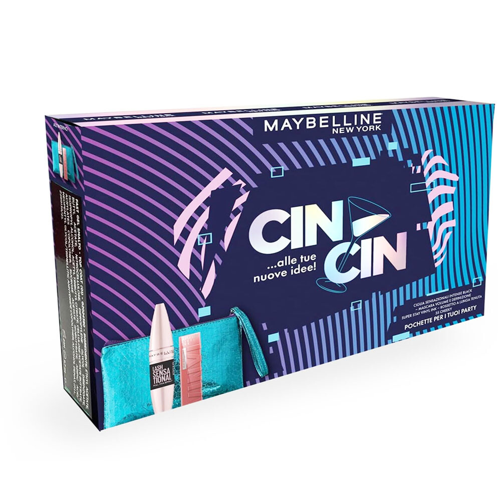 Maybelline Cin Cin Confezione Con Mascara Volumizzante Ciglia Vinyl Ink 35