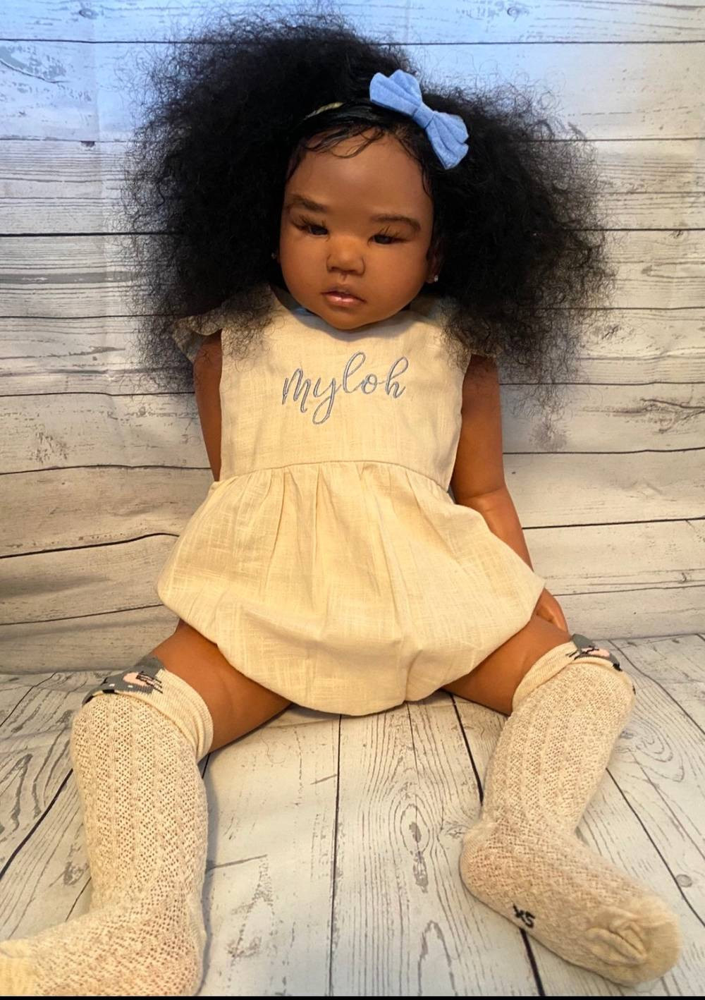 Rooted Hair African Girl Dark Skin Toddler Gifts