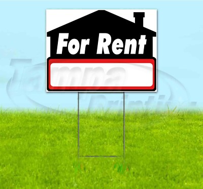 FOR RENT 18x24 Yard Sign WITH STAKE Corrugated Bandit USA BUSINESS REALTY DEALS