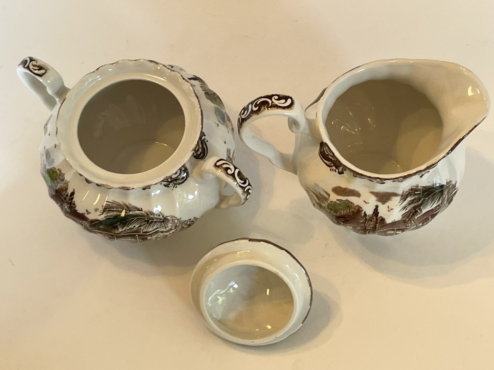 Johnson Bros Spanish American Hacienda Covered Sugar & Creamer