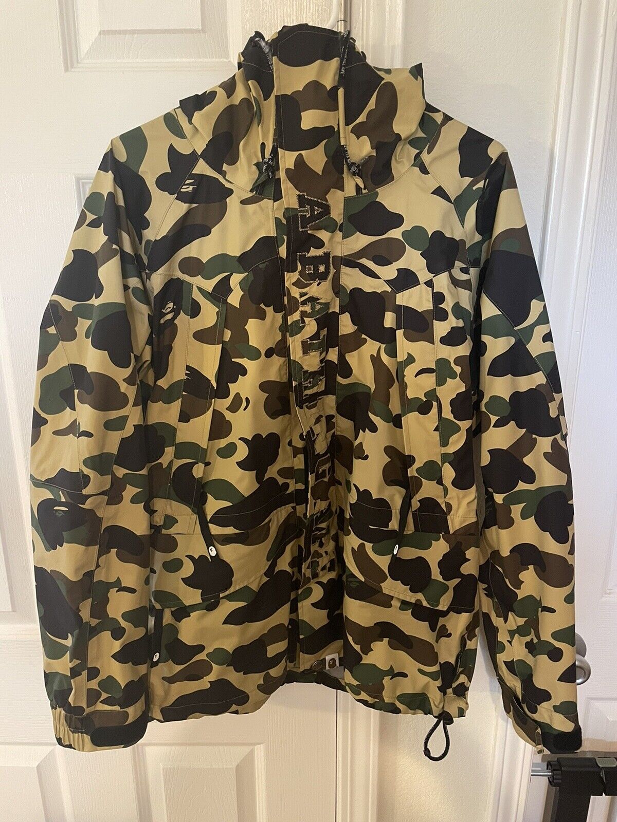 Bape Gore Tex Yellow Camo Snowboard Jacket Large Mens   eBay