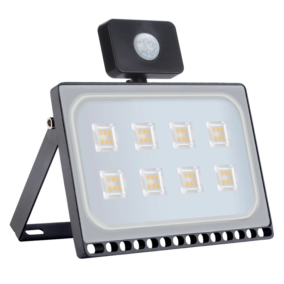 10-500W LED floodlight with motion detector/plug outdoor spotlight IP65 - Image 3 of 4