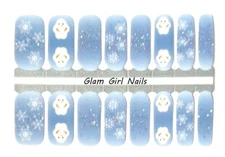 Melted Snowman Winter Nail polish strips / Nail Wraps / Nail Stickers