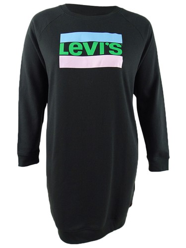 Levi's Women's Crew Sweatshirt Dress (L, Black)