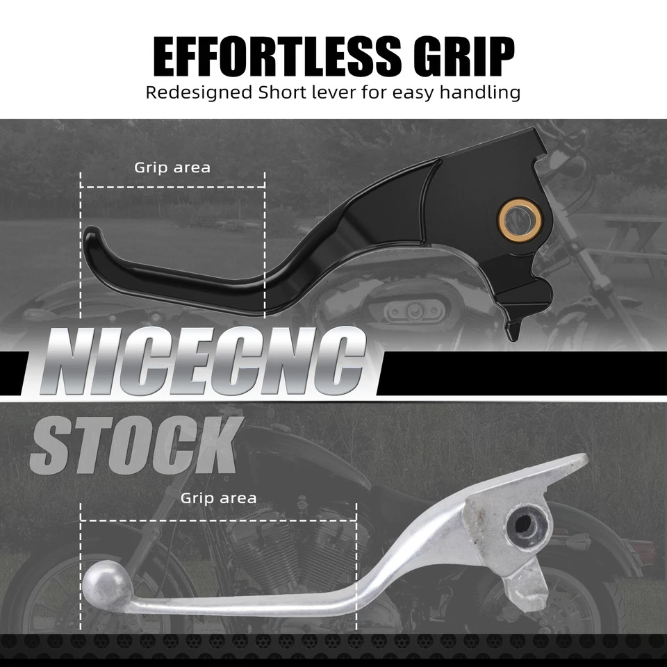 Palancas de embrague de freno CNC Shorty para Harley Forty Eight Dark Custom XL1200X 2014 Foto 2 de 4