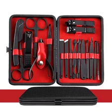 18PCS Pedicure / Manicure Set Nail Clippers Cleaner Cuticle Grooming Kit Gifts