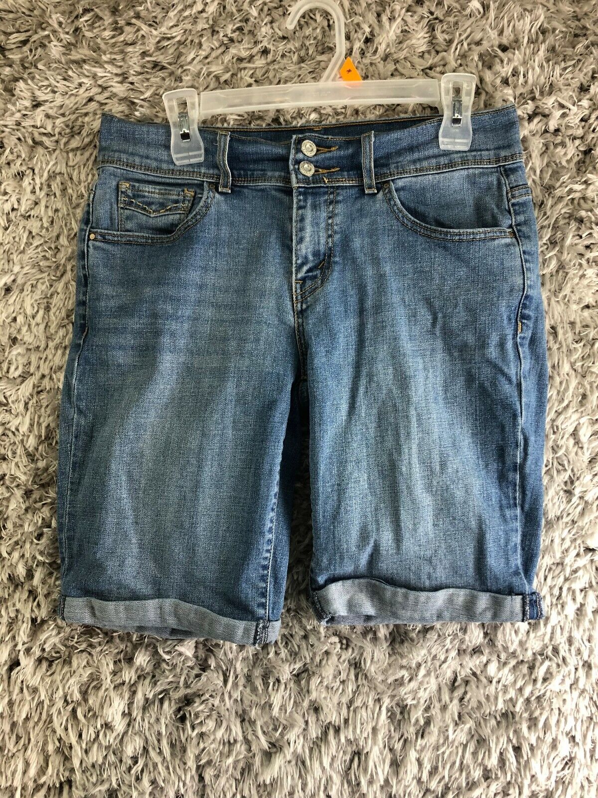 Levi's 515 Womens Size 8 Cuffed Bermuda Blue Jean Shorts | eBay
