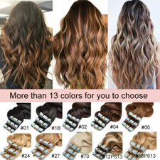 Body Wave Tape In Real Human Hair Extensions Seamless Skin Weft Wavy Remy Hair