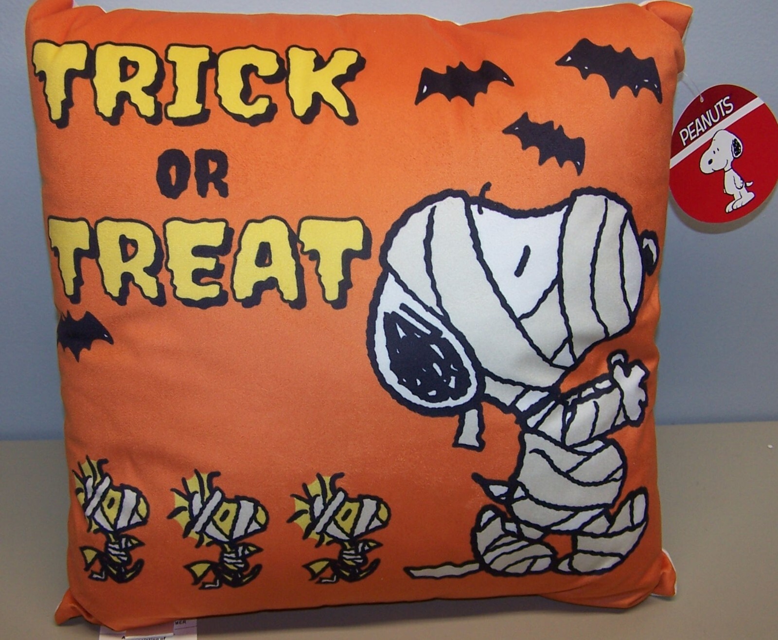 Charlie Brown Snoopy Halloween Throw Pillow 18x18 Inches
