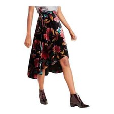 Eva Franco Floral Velvet Wrap Midi Skirt Size 8 New
