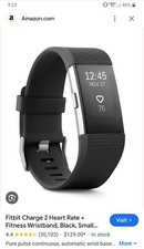 Fitbit Charge 2 Heart Rate and Fitness Wristband Large, Black