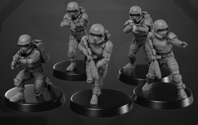 Star Wars Legion Imperial Death Troopers Expansion Proxy Models 3d Printed