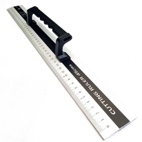 Jakar 45cm Aluminium Ruler With Handle DIY Hand Tool Rule Straight Edge Cut 3027 - Afbeelding 1 van 5