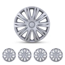 Set of 4 17" Silver Wheel Covers Full Rim Hub Caps For R17 Tire & Steel Wheels