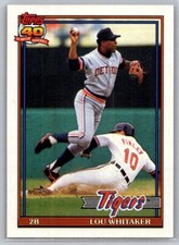 1991 Topps Baseball #145 Lou Whitaker - VG - Detroit Tigers