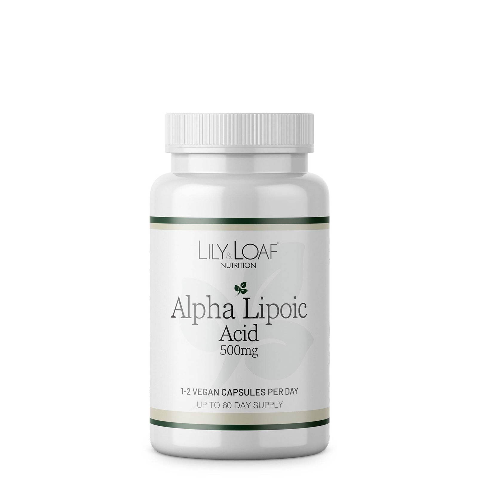 Lily & Loaf Alpha Lipoic Acid 500mg Capsules | 60 Vegan ALA Antioxidant Suppleme