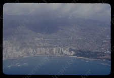 sl74 Original slide  1984 Hawaii aerial view hotel resort shoreline 774a