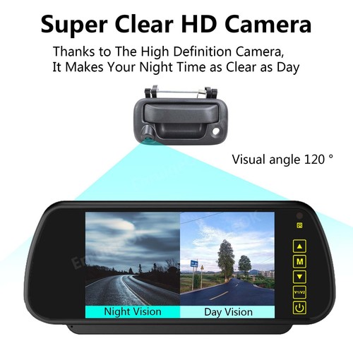 Tailgate Handle Backup Camera for Ford F150 F250 F350 2004-2014 +7'' Monitor Kit - Picture 3 of 17