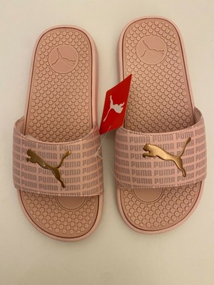 rose gold puma slides