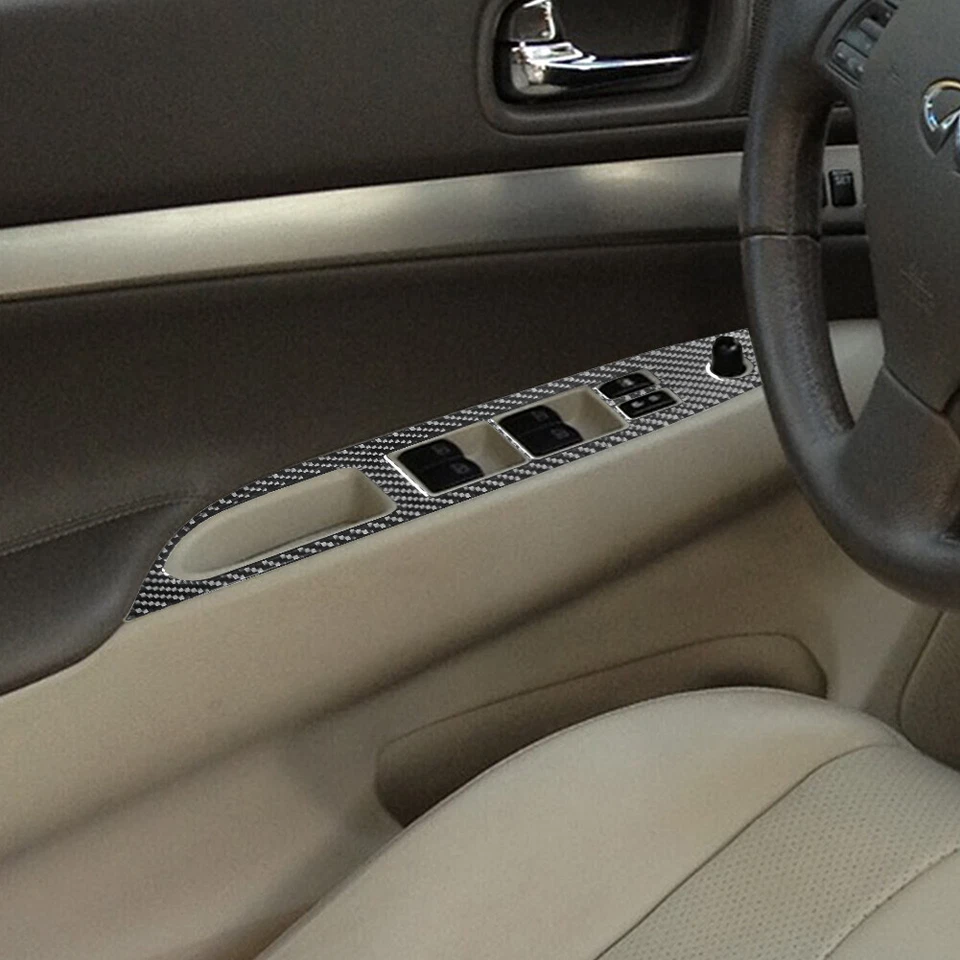 42Pcs Carbon Fiber Interior Full Set Cover Trim Kit For Infiniti G37 2010-2013 - Image 4 of 4