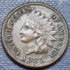 1885 Indian Head Cent 1c Higher Grade XF - AU Details #102561
