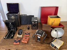 Vintage Camera Lot Brownie Jr. Orionwerk Duaflex II Zeiss Agfa Display Prop Part