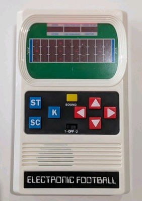 Mattel Basic Fun Electronic Football Handheld Retro LED Game Vintage Style 