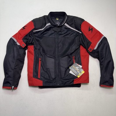 Scorpion Exo Influx Motorcycle Jacket, Men s/unisex XL. Black & Red, Armored