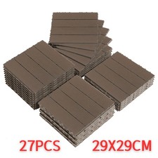 27 x PP Decking Tiles Garden Patio Balcony Interlocking Composite Decking Floor