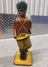 Vintage 1930's Wolverine #27 Drum Major Tin Litho Wind Up Toy Working!