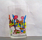 Rare French 1977 Wile E Coyote Ms.Roadrunner  Looney Tunes Mustard Juice Glass — photo 1