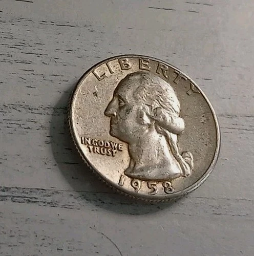 1958-P AU Washington Quarter - Low Mintage Year - 90% Silver #1