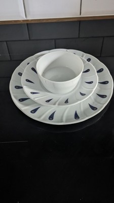 Teller + Untertasse + Ramequin Air France CONCORDE Picard Le Doux LIMOGES