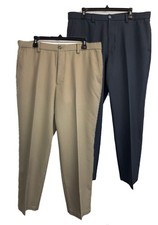 Lot of 2 Greg Norman Tasso Elba Men's 5 Iron Flat Front Golf Pants 36X30